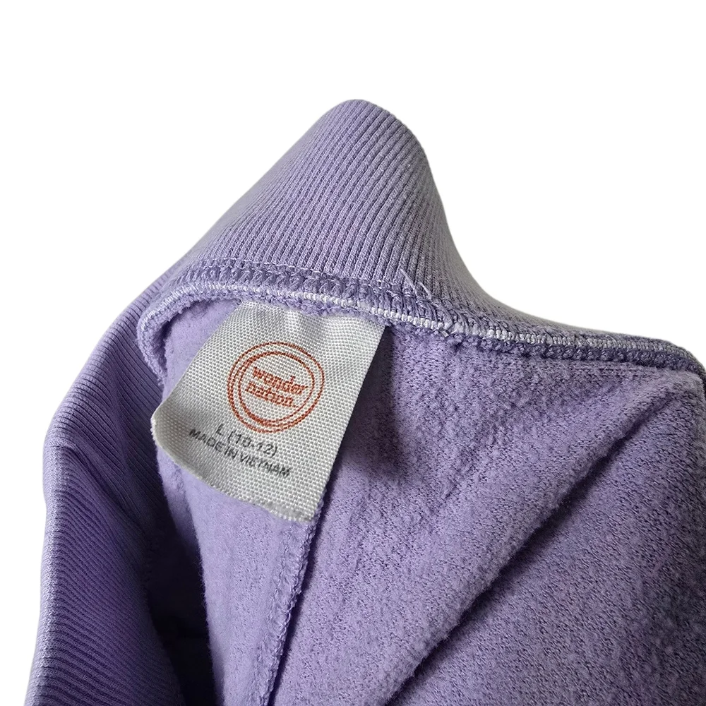 Wonder Nation Peace And Love Purple Pants Girls L 10-12